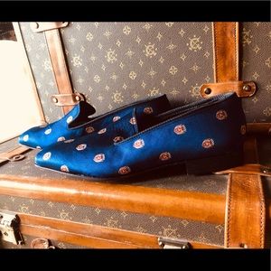 Brooks Brothers Mens Navy Crest Slipper Shoe